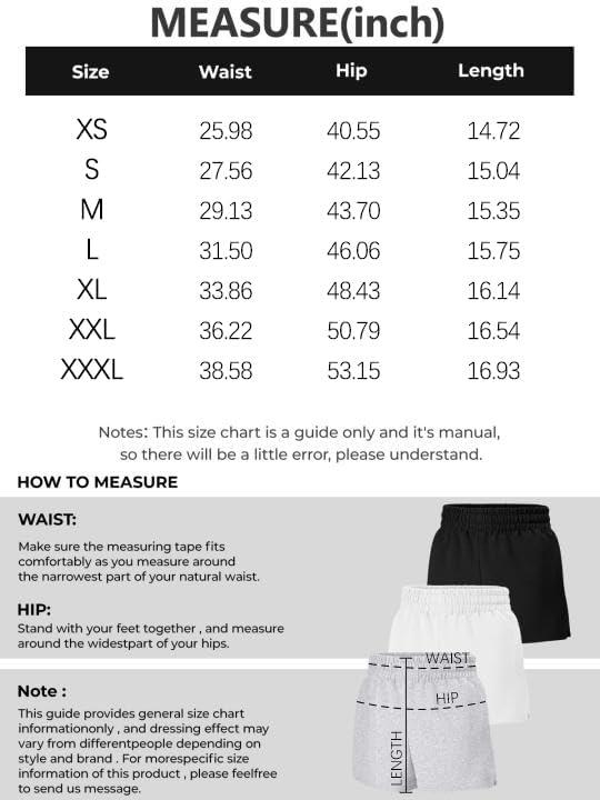 3 Pack Womens Sweat Shorts Casual Lounge Cotton Shorts Trendy Summer Running High Waisted Athletic Shorts