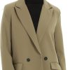51pC700W8AL._AC_SL1200 Women's Casual Long Sleeve Lapel Oversized Button Work Office Blazer Suit Jacket
