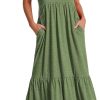 61-DZgVIyZL._AC_SL1500 ANRABESS Women's Summer Casual Sleeveless V Neck Swing Dress Fit & Flare Flowy Tiered Maxi Beach Sundress with Pockets