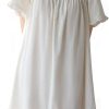 611dJQwo1KL._AC_SL1500 Women's Cotton Nightgowns Vintage Lightweight Gown Sets Short Sleeve Princess Nightdress