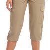 612zdT5Jz-L._AC_SL1500 Women's Hiking Cargo Capri Pants Lightweight Quick Dry Joggers Outdoor Casual Travel Capris with Zipper Pockets