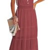 614n1LzYIkL._AC_SL1500 Womens Summer Spaghetti Strap Sleeveless High Waist Beach Long Maxi Sun Dress