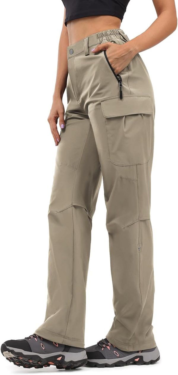 614yt0OIB2L._AC_SL1500 Women's Hiking Cargo Pants Quick Dry Water-Resistance High Waist Pants for Work Travel Outdoor and Casual