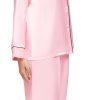 Women's Satin Pajamas Set Long Sleeve Button Down Shirt With Long Pant Sleepwear