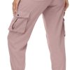 618Ki7gcWwL._AC_SL1500 Women's Cargo Hiking Pants Quick Dry Lightweight Elastic Waist Button Pockets Joggers Athletic Sweatpants Travel Casual