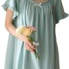 61EqP_Oah3L._AC_SL1500 Women's Cotton Nightgowns Vintage Lightweight Gown Sets Short Sleeve Princess Nightdress