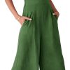 61FdFO3yqVL._AC_SL1500 ANRABESS Women's Summer Wide Leg Linen Jumpsuits Dressy V Neck Sleeveless Casual Pants Rompers 2024 Vacation Beach Outfits