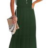 61FjH8bZICL._AC_SL1500 Womens Summer Spaghetti Strap Sleeveless High Waist Beach Long Maxi Sun Dress