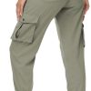 61Jrqt1Hm0L._AC_SL1500 Women's Cargo Hiking Pants Quick Dry Lightweight Elastic Waist Button Pockets Joggers Athletic Sweatpants Travel Casual