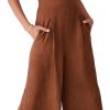 61PAvVg7IoL._AC_SL1500 ANRABESS Women's Summer Wide Leg Linen Jumpsuits Dressy V Neck Sleeveless Casual Pants Rompers 2024 Vacation Beach Outfits
