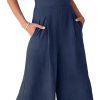 61S2iOFQ5zL._AC_SL1500 ANRABESS Women's Summer Wide Leg Linen Jumpsuits Dressy V Neck Sleeveless Casual Pants Rompers 2024 Vacation Beach Outfits