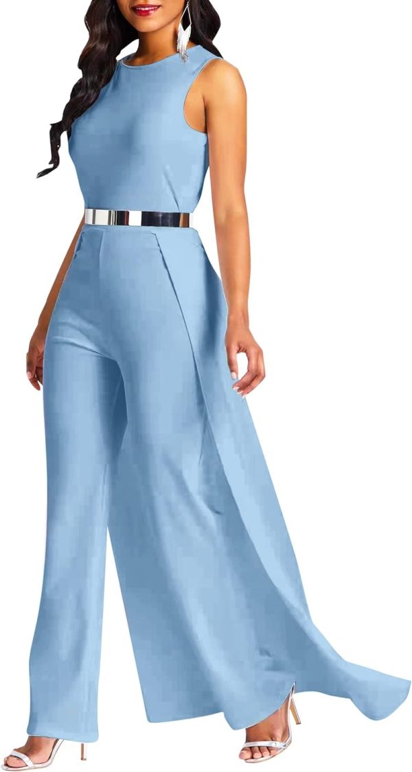 61T1UO1j99L._AC_SL1500 Patchwork Overlay Embellished Plain Women's Jumpsuit High-Waist Woman Romper