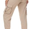 61WAcokHXPL._AC_SL1500 Women's Cargo Hiking Pants Quick Dry Lightweight Elastic Waist Button Pockets Joggers Athletic Sweatpants Travel Casual