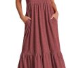 61WBjqymsxL._AC_SL1500 ANRABESS Women's Summer Casual Sleeveless V Neck Swing Dress Fit & Flare Flowy Tiered Maxi Beach Sundress with Pockets