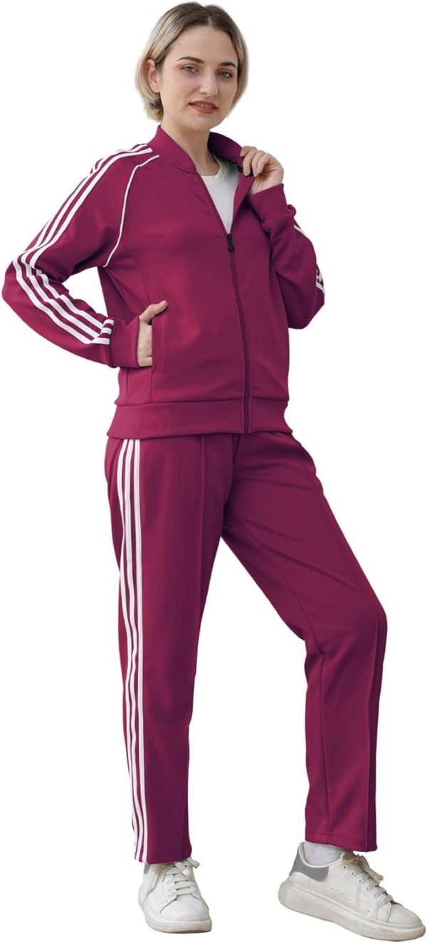 Tracksuit for Women 2 Piece Sweatsuit Outfits Long Sleeve Zip Up Lounge Jogging Suits
