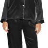 61ZrxjhELXL._AC_SL1500 Silk Satin Pajamas Set for Women 2 Piece Soft Long Sleeve Tops & Bottoms Sleepwear Pj Lounge Set S-XXL