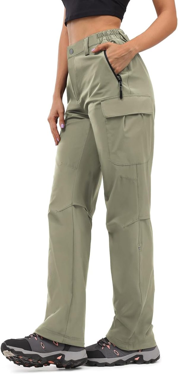 61g8C1wyGzL._AC_SL1500 Women's Hiking Cargo Pants Quick Dry Water-Resistance High Waist Pants for Work Travel Outdoor and Casual