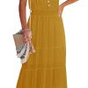 61jDSN3b4fL._AC_SL1500 Womens Summer Spaghetti Strap Sleeveless High Waist Beach Long Maxi Sun Dress