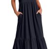 61jXBJ9FO8L._AC_SL1500 ANRABESS Women's Summer Casual Sleeveless V Neck Swing Dress Fit & Flare Flowy Tiered Maxi Beach Sundress with Pockets