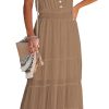 61l0uInEVQL._AC_SL1500 Womens Summer Spaghetti Strap Sleeveless High Waist Beach Long Maxi Sun Dress
