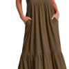 61tUP6WvPBL._AC_SL1500 ANRABESS Women's Summer Casual Sleeveless V Neck Swing Dress Fit & Flare Flowy Tiered Maxi Beach Sundress with Pockets