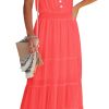 61vG7OeKwNL._AC_SL1500 Womens Summer Spaghetti Strap Sleeveless High Waist Beach Long Maxi Sun Dress