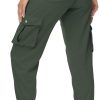 61x8KTb6sqL._AC_SL1500 Women's Cargo Hiking Pants Quick Dry Lightweight Elastic Waist Button Pockets Joggers Athletic Sweatpants Travel Casual