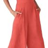 61yk06n6-4L._AC_SL1500 ANRABESS Women's Summer Wide Leg Linen Jumpsuits Dressy V Neck Sleeveless Casual Pants Rompers 2024 Vacation Beach Outfits