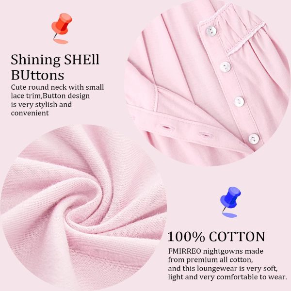 717ZhK4uGlL._AC_SL1500 Cotton Nightgown for Women Sleeveless Loungewear Comfy Soft Sleepwear Long Sleepdress Loose Full Length Nightdress