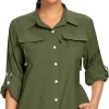71G6iBGnHYL._AC_SL1500 Women's UPF 50 Long Sleeve UV Sun Protection Safari Shirts Outdoor Quick Dry Fishing Hiking Travel Shirts