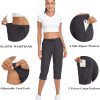 71ixpodJJKL._AC_SL1500 Women's Hiking Cargo Capri Pants Lightweight Quick Dry Joggers Outdoor Casual Travel Capris with Zipper Pockets