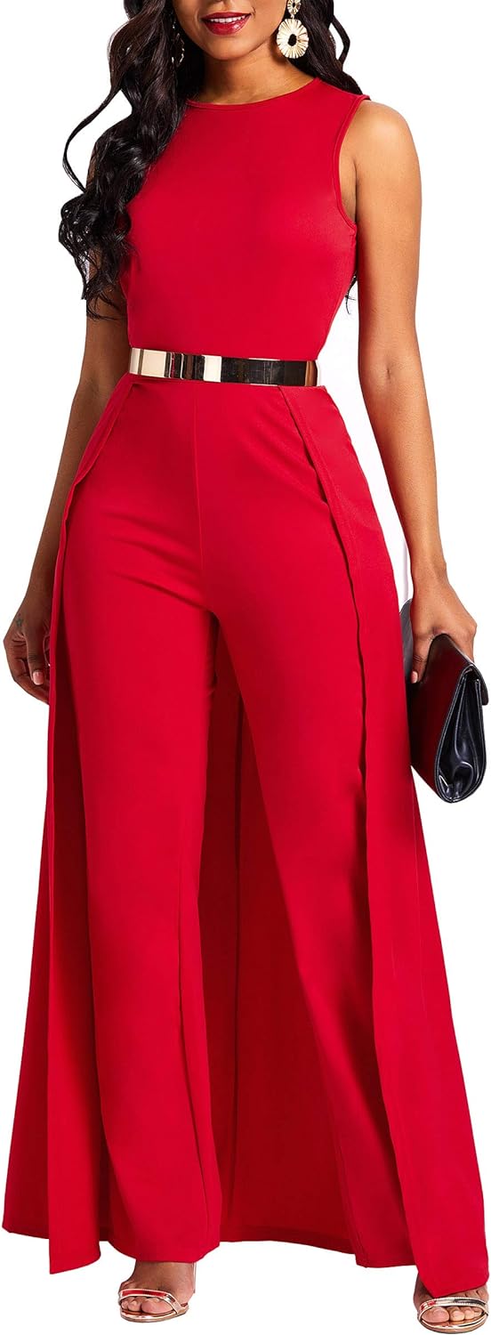 71kWyaJEe7L._AC_SL1500 Patchwork Overlay Embellished Plain Women's Jumpsuit High-Waist Woman Romper