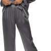 71wWDUYaR9L._AC_SL1500 Silk Satin Pajamas Set for Women 2 Piece Soft Long Sleeve Tops & Bottoms Sleepwear Pj Lounge Set S-XXL