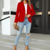 Womens Casual Blazers Long Sleeve Lapel Button Slim Work Office Blazer Jacket