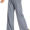 81KoDnD5LVL._AC_SL1500 Women's Casual Striped High Waisted Wide Leg Pants Elastic Waist Loose Fit Trousers