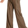 81VRhUz-E0L._AC_SL1500 Women's Casual Striped High Waisted Wide Leg Pants Elastic Waist Loose Fit Trousers