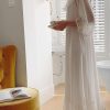 Women's Lace  Nightgown Long Sleeve Sleepwear Nightdress