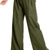 81i3j5sHleL._AC_SL1500 Women's Casual Striped High Waisted Wide Leg Pants Elastic Waist Loose Fit Trousers