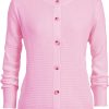 81tNlsBQ7uL._AC_SL1500 Women's Crew Neck Button Down Long Sleeve Solid Knit Classic Cardigan Sweater