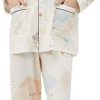 Maternity & Nursing Knit Cotton Pajama Set Sleepwear Long Sleeve Top & Bottom Breastfeeding for Pregnant Women