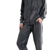Womens Jogging Suits Sets Running Velour Outfit Zipper Warm Up 2 Pieces Hoodie and Pant Tracksuit