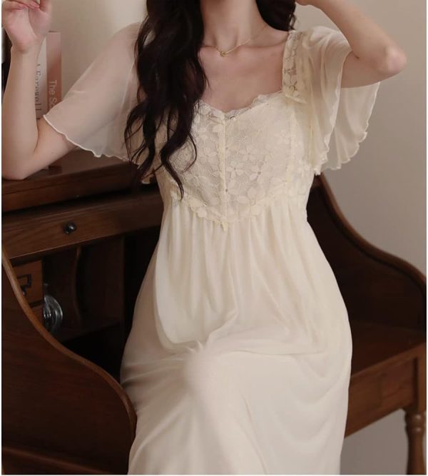 Womens Princess Nightdress  Sleepwear PJS Lounger Babydoll Chemises Sleepshirt Nighties