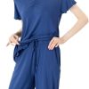 Soft Bamboo Viscose Pajamas Set for Women Summer Sleepwear Pjs Comfy Short Sleeve Tops Capri Pants Sets