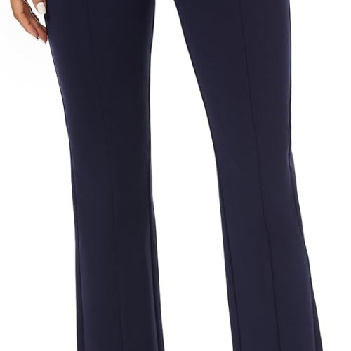 51LbEo9GjoL._AC_SL1500 Women's High Waist Stretchy Bootcut Dress Work Slacks Pants with Pockets