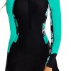 51OV7iC5FmL._AC_SL1000 Women's One Piece Long Sleeve Rash Guard Knee High Bathing Suits Swimsuit Sport Surfing Wear Athletic Swimwear