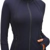 51YaLzFbJbL._AC_SL1500 Womens Sports Running Yoga Jacket Slim Fit Full Zip Track Jacket Turtleneck Workout Jacket