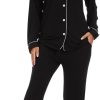 Womens Bamboo Pajama Set Long Sleeve Button Down, Soft Pj Pants with Pockets, Lightweight Sleepwear Loungewear