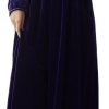 Women's Long Sleeve Nightgown Velvet Sleep Dress Ruffle Crew Neck Mid-length Nightdress
