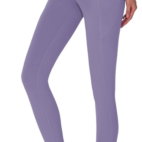 High Waisted Yoga Pants with Pockets, Tummy Control Workout Athletic Yoga Leggings for Women