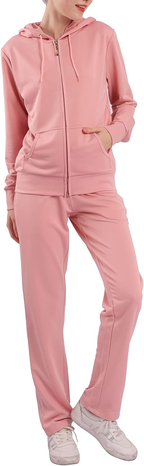 51nnj3lccdL._AC_SL1500 Womens Sweatsuits Set 2 Piece Jogging Suits Zip Hoodie Sweatpants Tracksuit Training Outfits